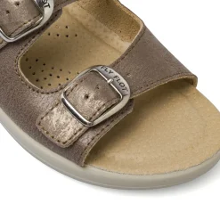 Ciabatte sanitarie da Donna bronzo con sottopiede in pelle Fly Flot