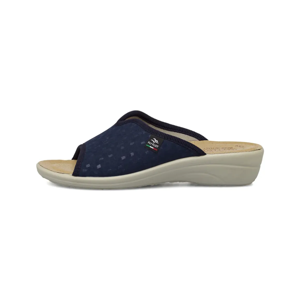 Ciabatte sanitarie da Donna blu con zeppa Fly Flot