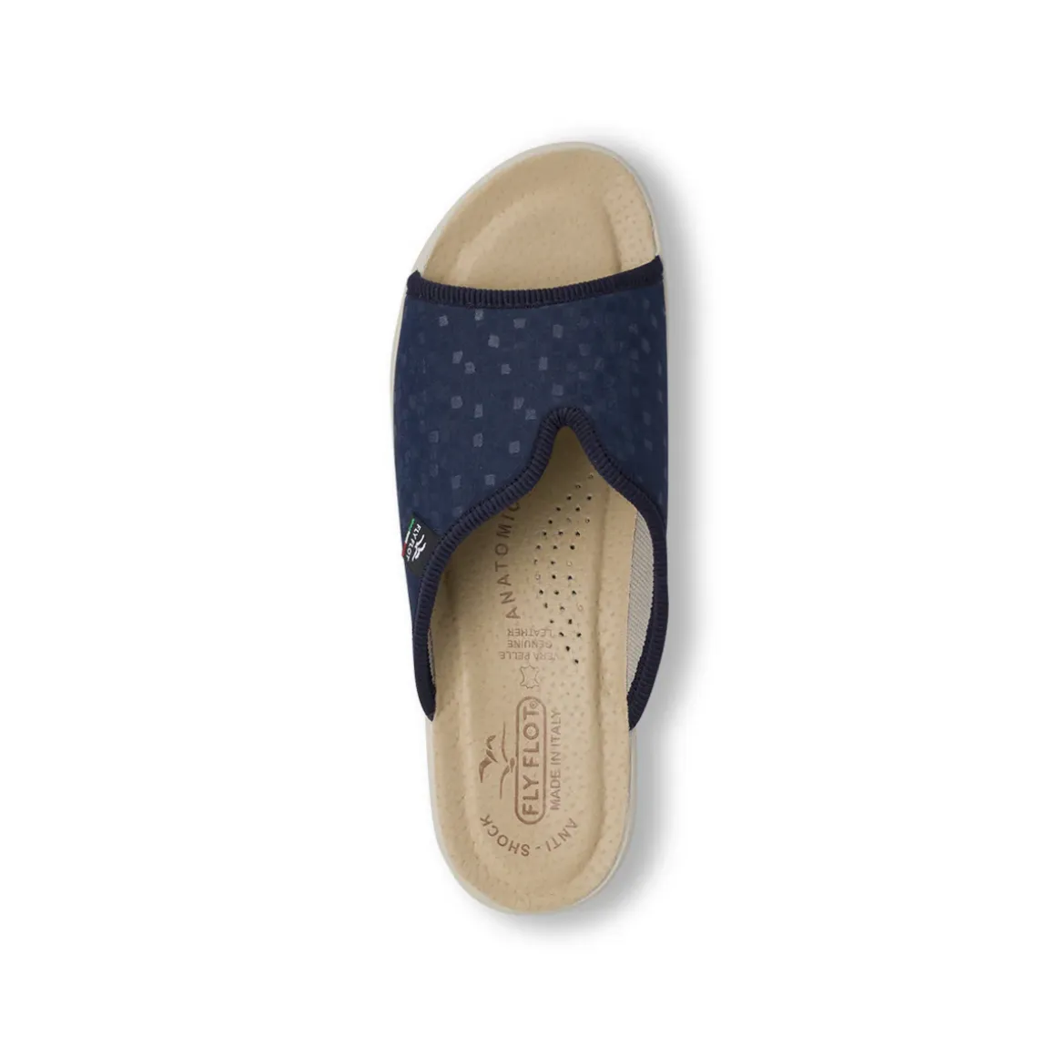 Ciabatte sanitarie da Donna blu con zeppa Fly Flot