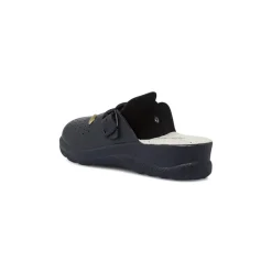 Ciabatte sanitarie da donna blu con soletta in pelle Italia Trend