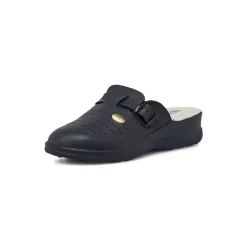 Ciabatte sanitarie da donna blu con soletta in pelle Italia Trend