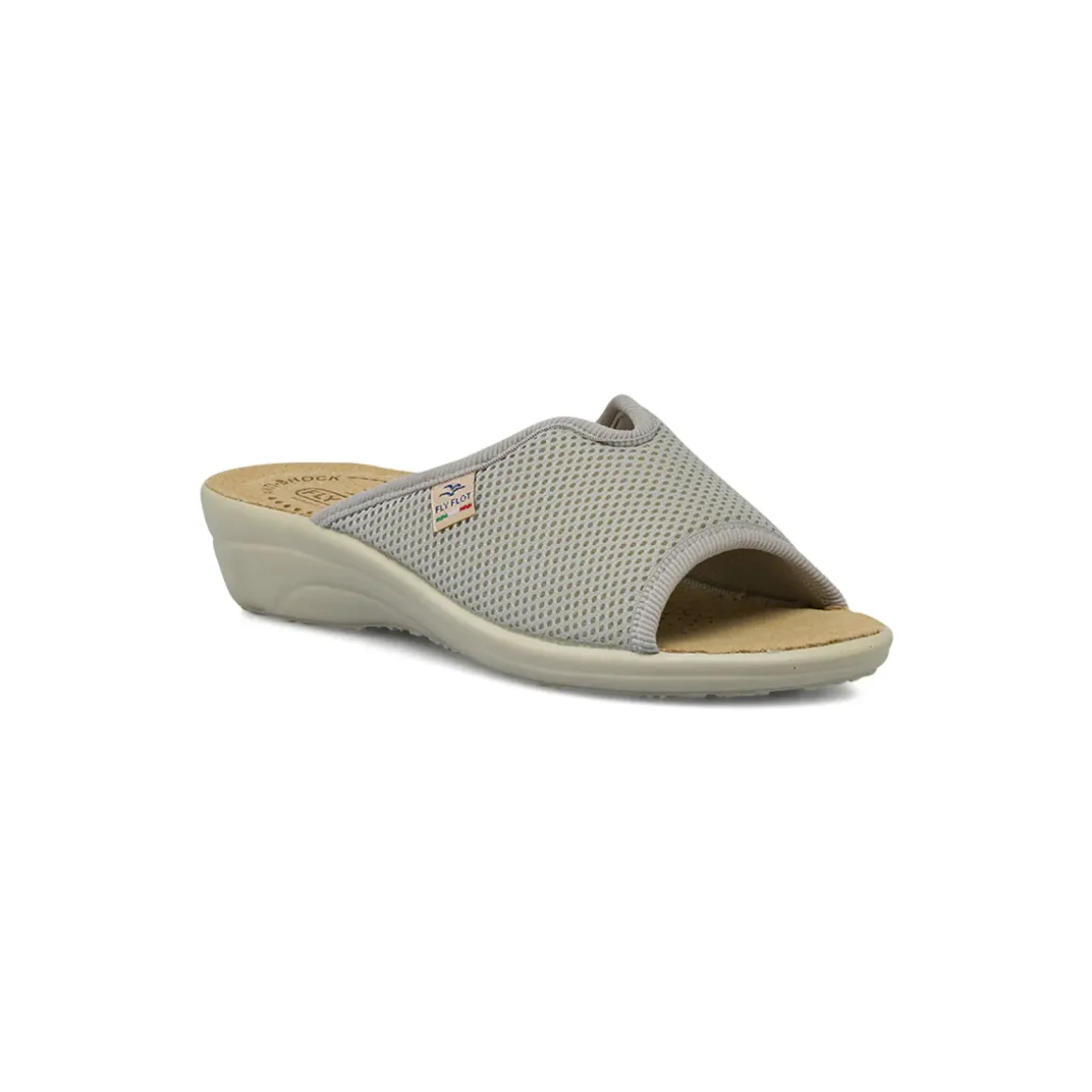 Ciabatte sanitarie da Donna grigie in tessuto mesh Fly Flot