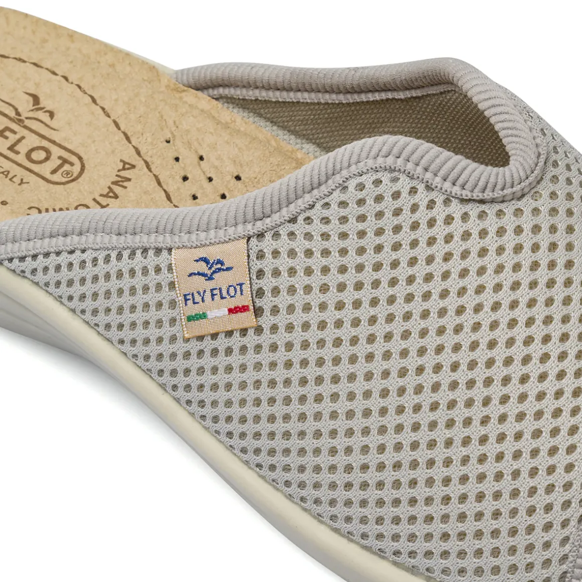 Ciabatte sanitarie da Donna grigie in tessuto mesh Fly Flot