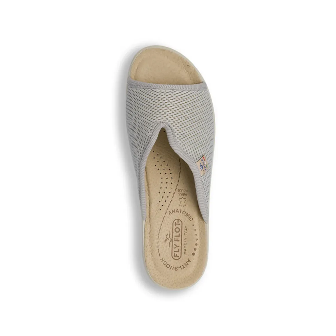 Ciabatte sanitarie da Donna grigie in tessuto mesh Fly Flot