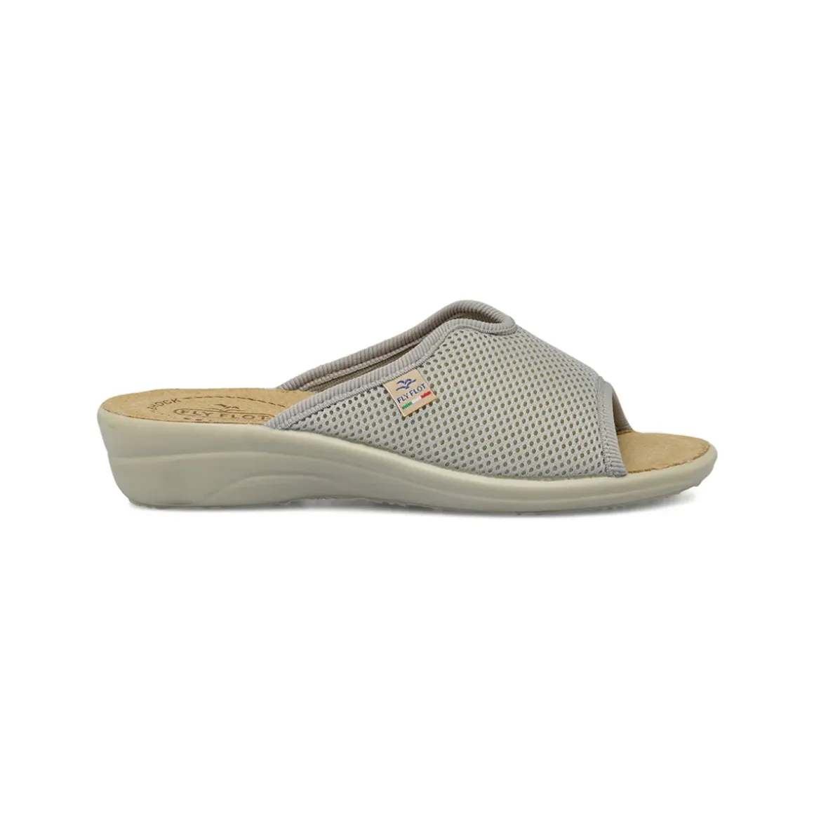 Ciabatte sanitarie da Donna grigie in tessuto mesh Fly Flot