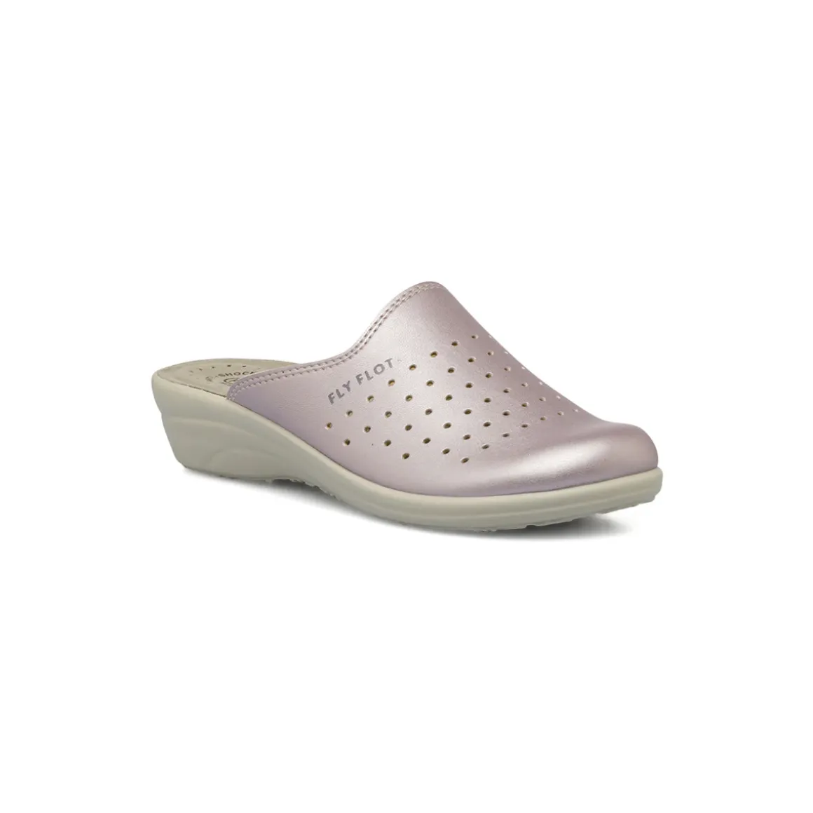 Ciabatte sanitarie da Donna rosa metallizzato traforate Fly Flot