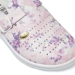 Ciabatte sanitarie da donna rosa Italia Trend con soletta in pelle