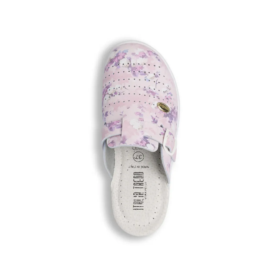 Ciabatte sanitarie da donna rosa Italia Trend con soletta in pelle