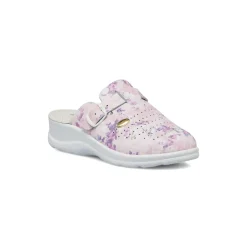 Ciabatte sanitarie da donna rosa Italia Trend con soletta in pelle