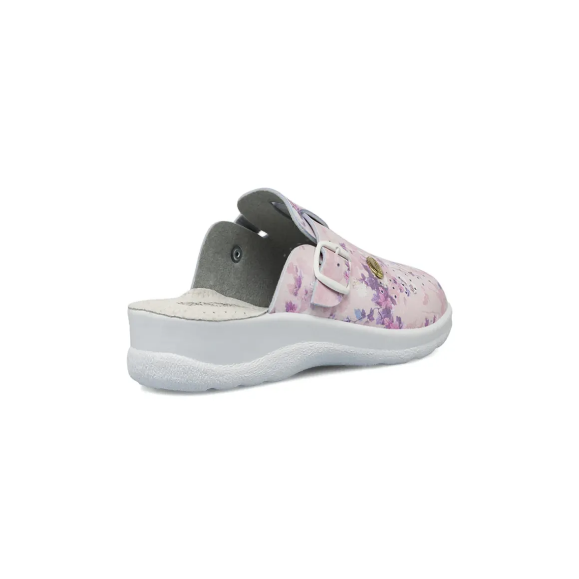 Ciabatte sanitarie da donna rosa Italia Trend con soletta in pelle