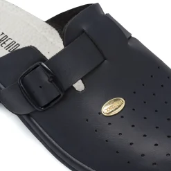 Ciabatte sanitarie da uomo blu Italia Trend con soletta in pelle