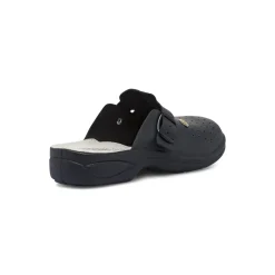 Ciabatte sanitarie da uomo blu Italia Trend con soletta in pelle