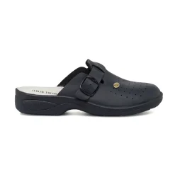 Ciabatte sanitarie da uomo blu Italia Trend con soletta in pelle