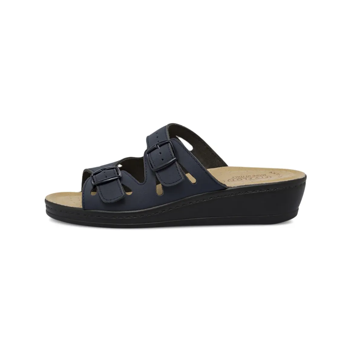 Ciabatte sanitarie Donna blu con soletta in pelle antishock Fly Flot
