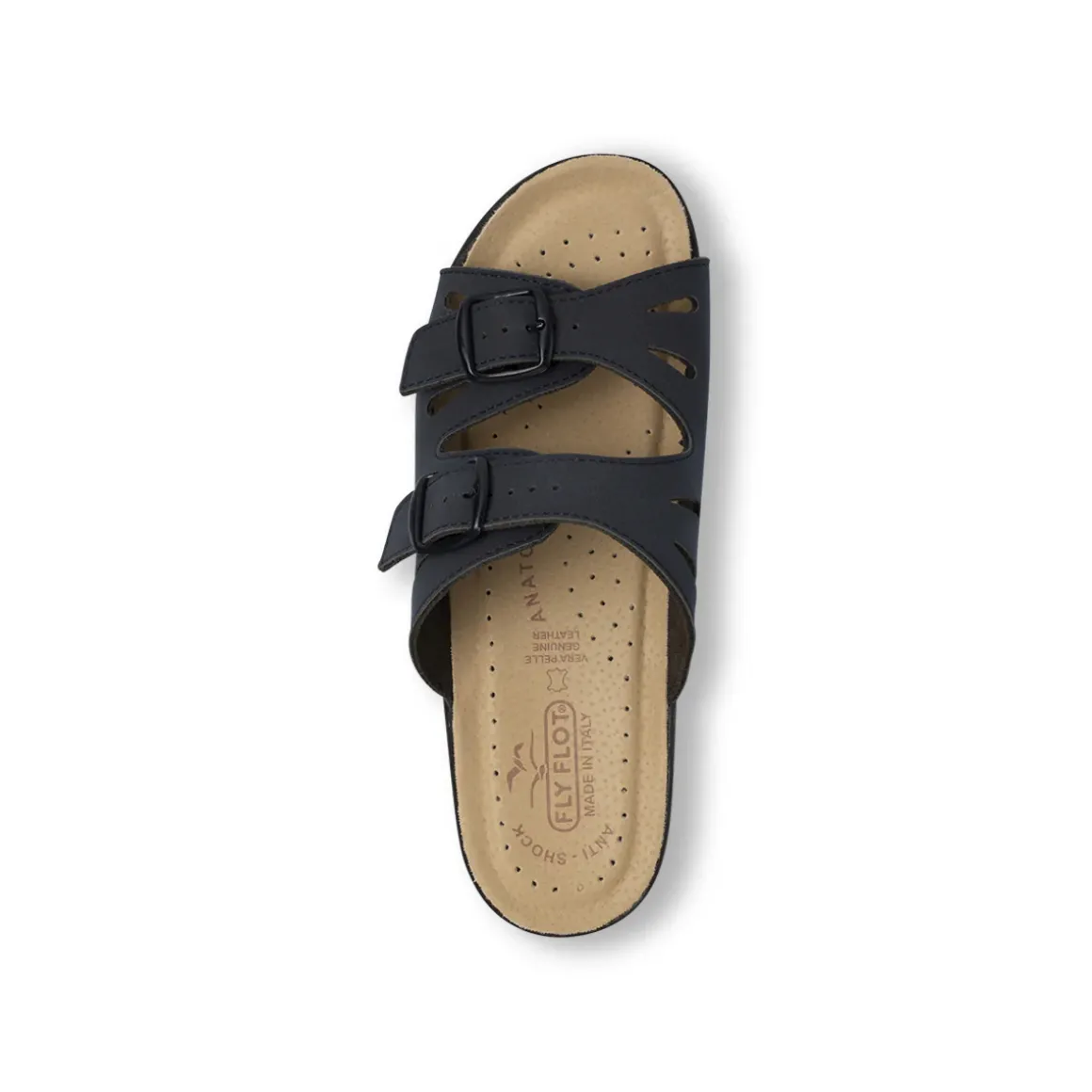 Ciabatte sanitarie Donna blu con soletta in pelle antishock Fly Flot