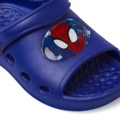 Ciabatte tipo sabot blu da Bambino con cinturino e stampa Spiderman
