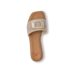 Ciabattine Taupe da Donna con fibbia gioiello Swish Jeans