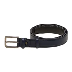 Cintura blu da Uomo in pelle con fibbia in metallo Carrera Jeans