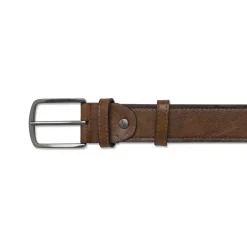 Cintura casual marrone da Uomo con effetto venato e fibbia brunita Carrera Jeans