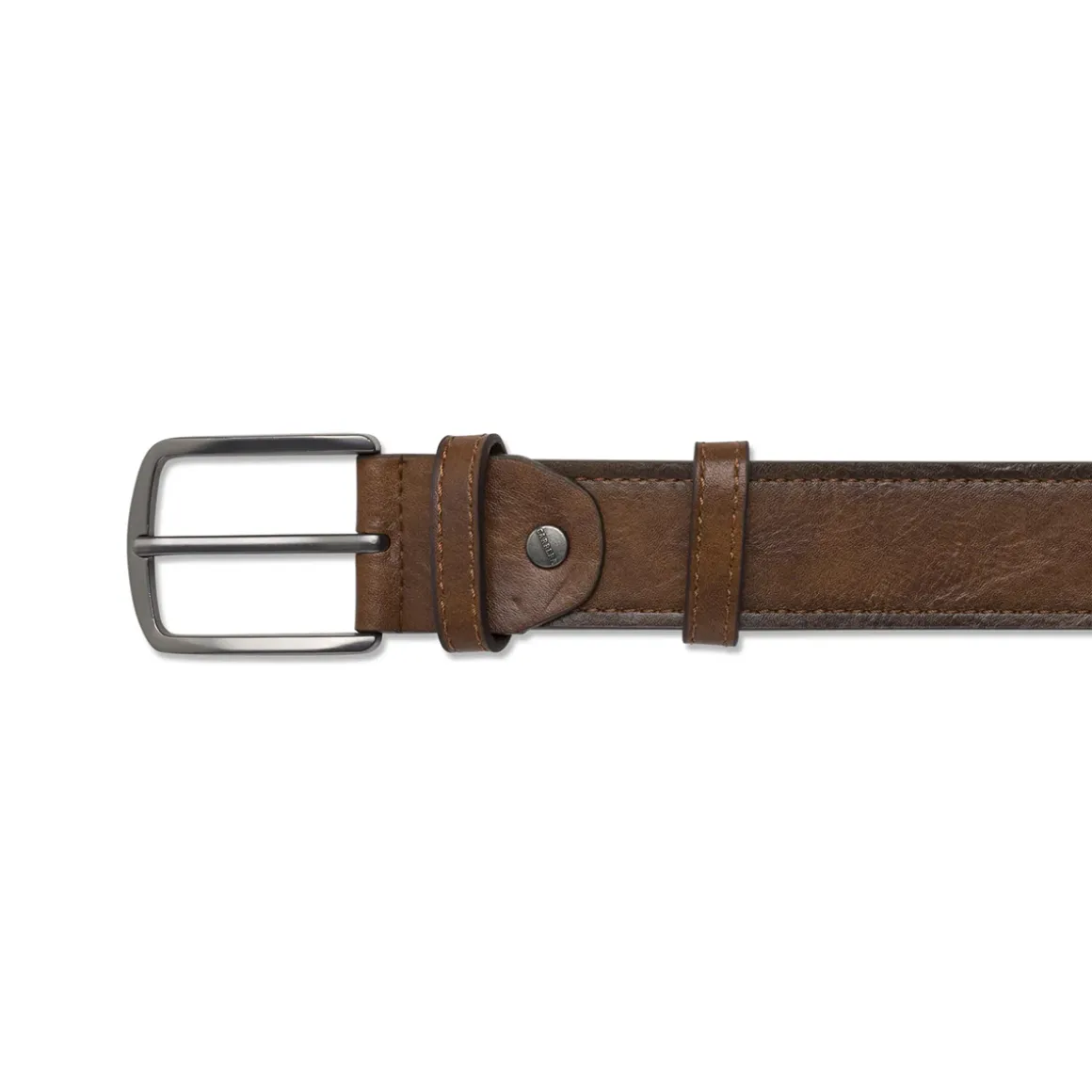 Cintura casual marrone da Uomo con effetto venato e fibbia brunita Carrera Jeans