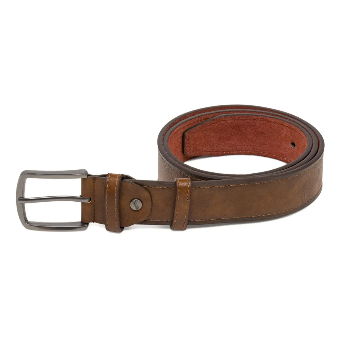 Cintura casual marrone da Uomo con effetto venato e fibbia brunita Carrera Jeans