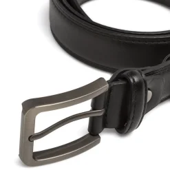 Cintura classica da Uomo nera con fibbia satinata Carrera Jeans