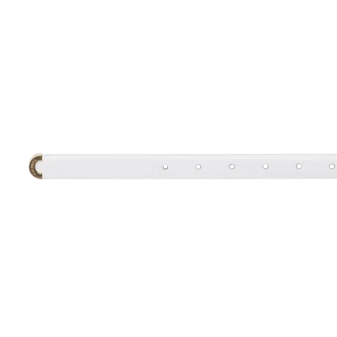 Cintura da Donna bianca in vera pelle con fibbia dorata Coconuda