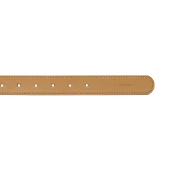 Cintura da Donna in pelle beige con fibbia arrotondata Coconuda