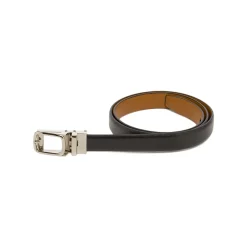Cintura da Donna in pelle nera con fibbia argentata Coconuda