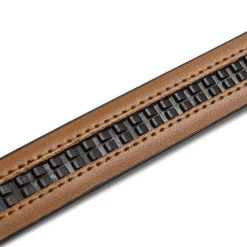 Cintura da Donna in pelle nera con fibbia argentata Coconuda