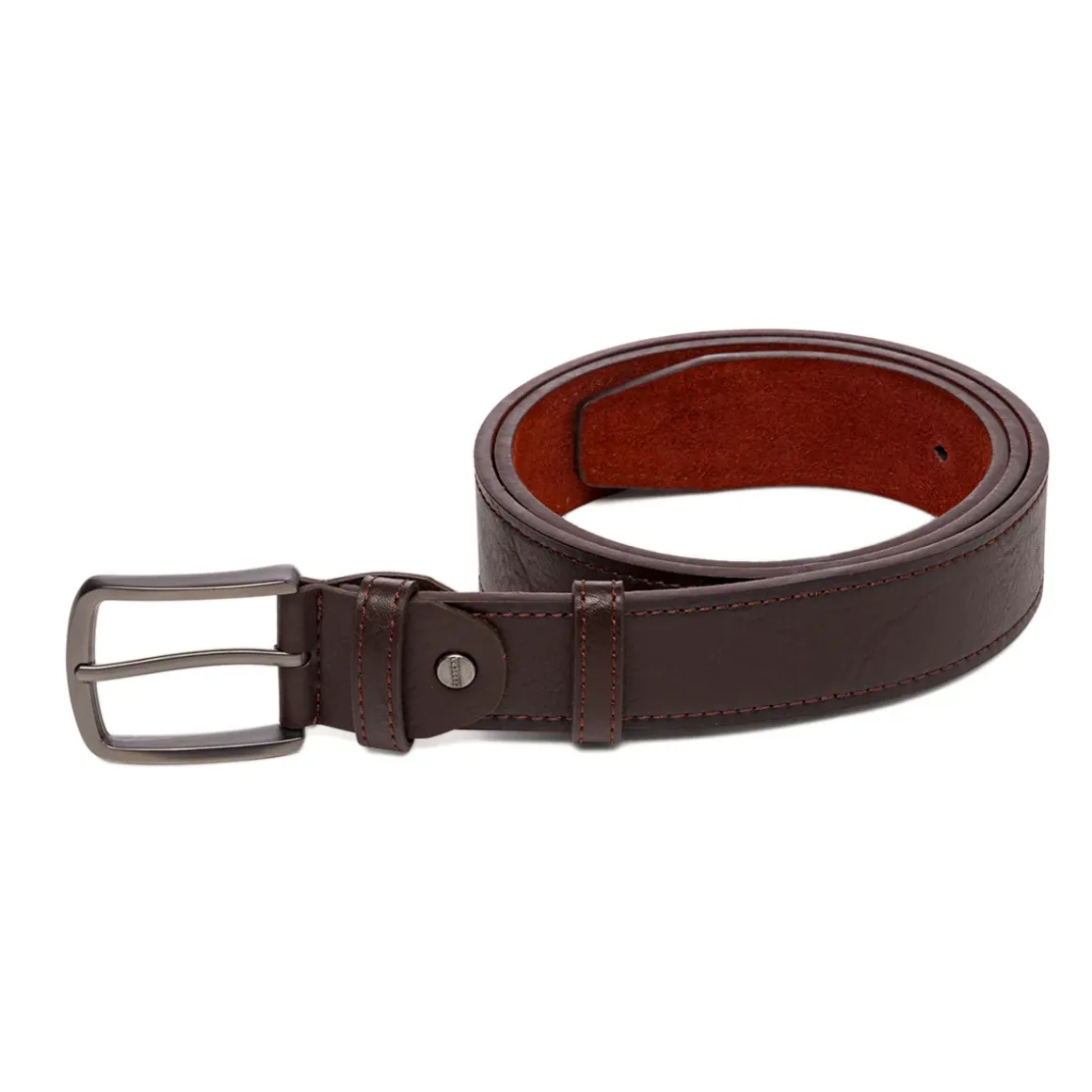 Cintura da Uomo Marrone con Fibbia Gunmetal Carrera