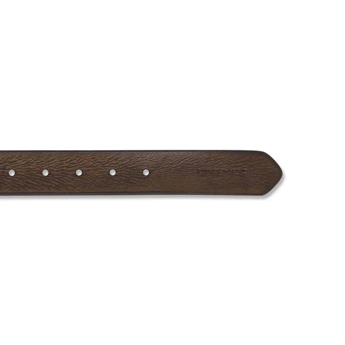 Cintura da Uomo Marrone in Pelle con Fibbia in Metallo Lumberjack