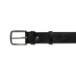 Cintura da Uomo Nera con Fibbia Gunmetal Carrera Jeans