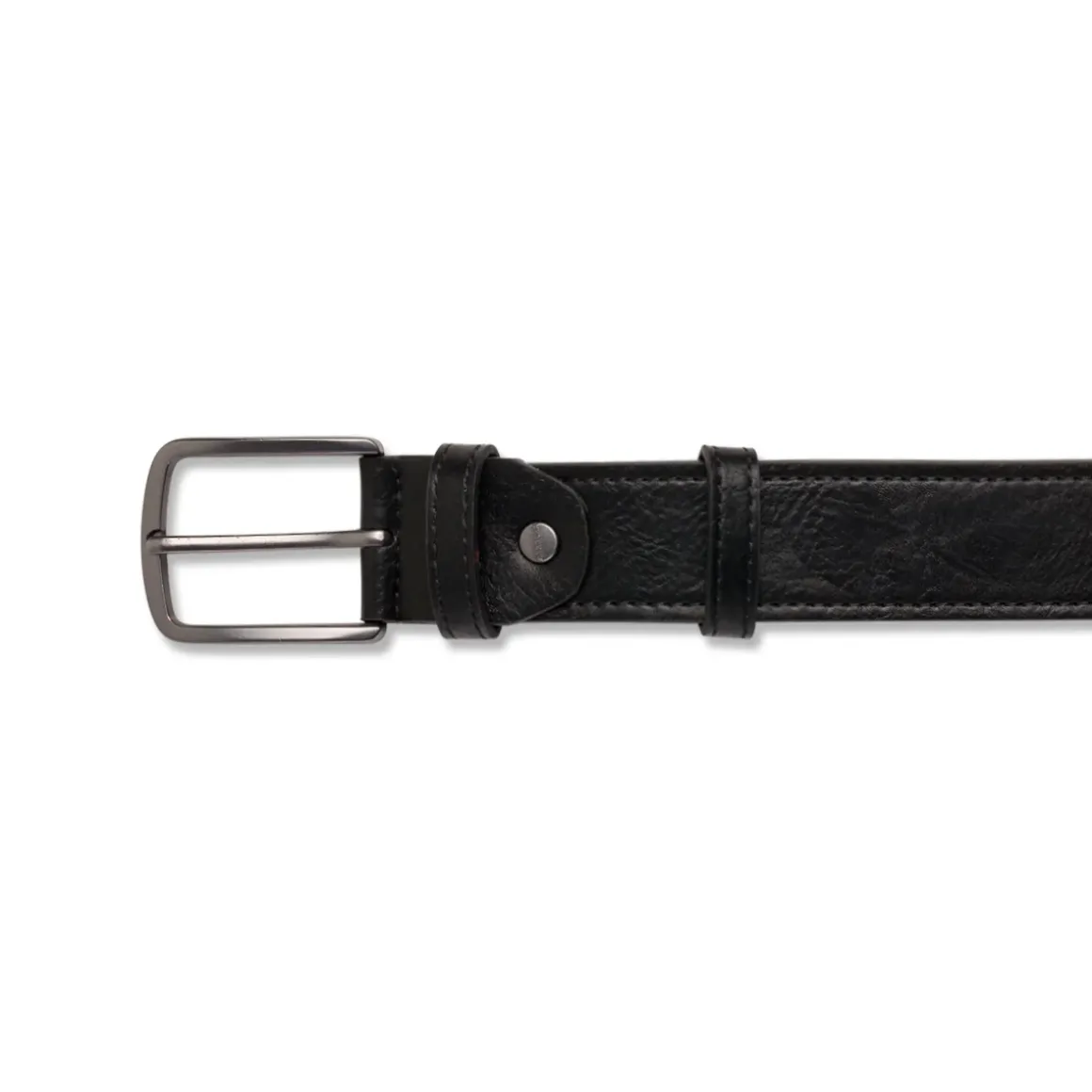 Cintura da Uomo Nera con Fibbia Gunmetal Carrera Jeans