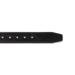 Cintura da Uomo Nera con Fibbia Gunmetal Carrera Jeans