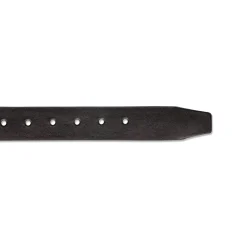 Cintura da Uomo Nera in Pelle con Fibbia Gunmetal Navigare