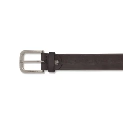 Cintura da Uomo Nera in Pelle con Fibbia in Metallo Lumberjack