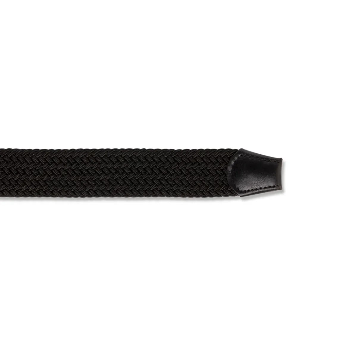 Cintura da Uomo Nera Intrecciata con Fibbia in Metallo Carrera
