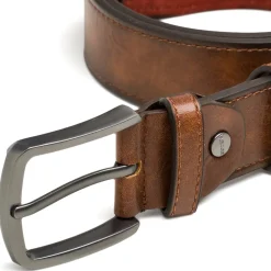 Cintura Marrone Cognac da Uomo Carrera con fibbia in metallo