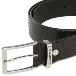 Cintura nera da Uomo Carrera con Texture a Puntini