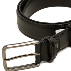 Cintura nera da Uomo in pelle con fibbia in metallo Carrera Jeans