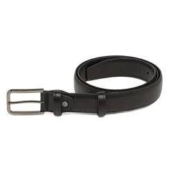 Cintura nera da Uomo in pelle con fibbia metallica Carrera Jeans