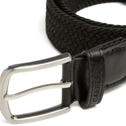 Cintura nera intrecciata da Uomo Carrera con fibbia in metallo