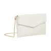 Clutch Bianca da Donna con tracolla a catena oro Lora Ferres