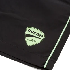 Costume da bagno nero da Bambino e Ragazzo con dettagli verde acqua e logo Ducati