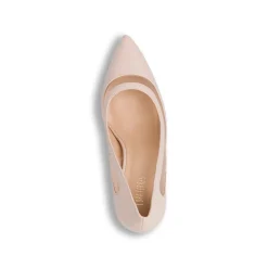 Décolleté beige da Donna con tacco a stiletto 9 cm e inserti in rete Lora Ferres