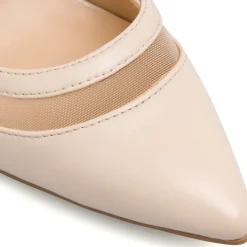 Décolleté beige da Donna con tacco a stiletto 9 cm e inserti in rete Lora Ferres