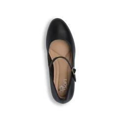 Décolleté comfort nere da Donna con cinturino e tacco a blocco 7 cm P Soft