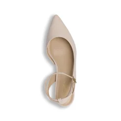 Décolleté da donna beige con punta e tacco a colonna 7 cm Lora Ferres