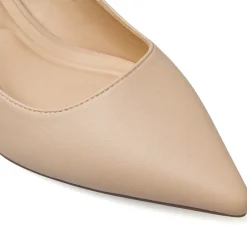 Décolleté da donna beige con tacco rocchetto 5,5 cm Lora Ferres